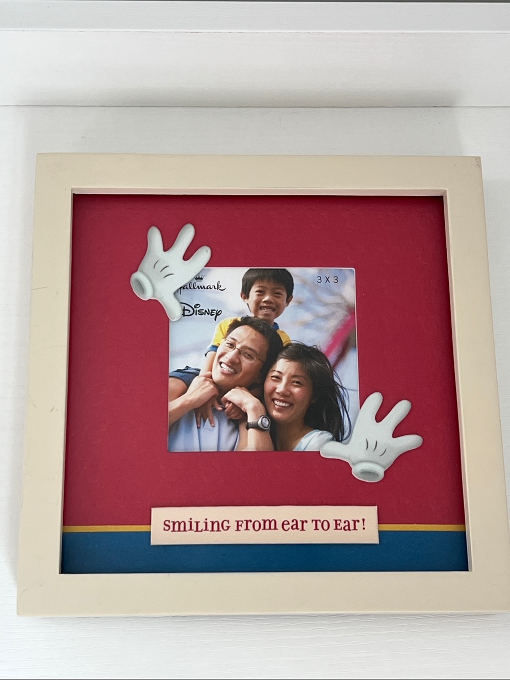 Hallmark Cream Frame with Red Mat and Playful Glove Accents Size 6.5” x 6.5”